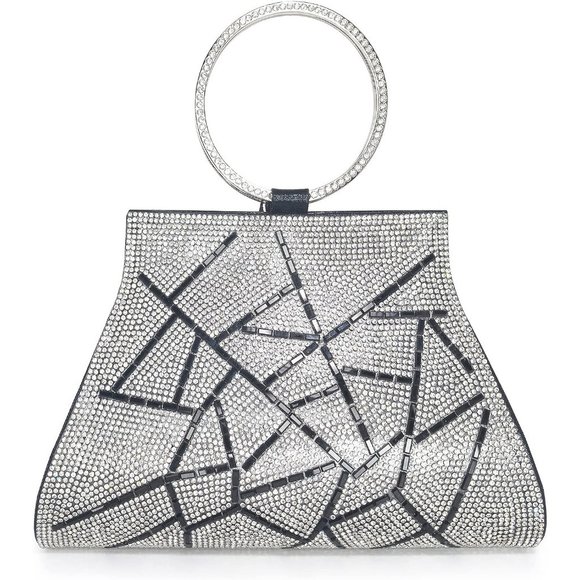 MOSSMON Crystal Bride and Bridesmaid Elegant Wristlet Bag for Women - Picture 7 of 7